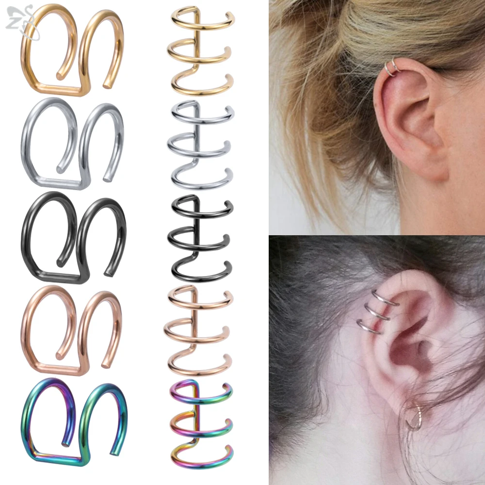 ZS 1 Pc Stainless Steel Ear Cuff Helix No Pierced Ear Clip For Women Men Crystal Clip Earring 5 Colors Wrap Earrings Accessories
ZS 1 Pc Stainless Steel Ear Cuff Helix No Pierced Ear Clip For Women Men Crystal Clip Earring 5 Colors Wrap Earrings Accessories
