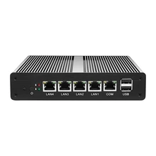 Firewall fanless mini pc intel celeron j1800 j1900 4 gigabit lan pfsense roteador windows server linux vga 2 * usb intel i211at nic(China)