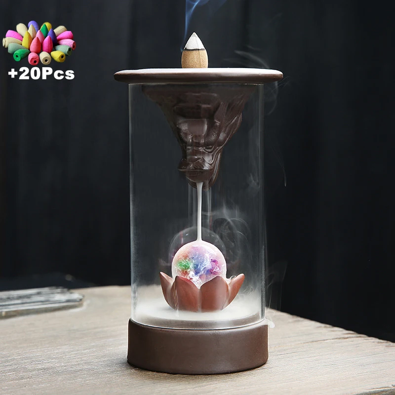 20 Incense Home Decoration Handmade Gifts Creative Colorful Led Feng Shui Ball Chinese Dragon Windproof Backflow Incense Burner
20 Incense Home Decoration Handmade Gifts Creative Colorful Led Feng Shui Ball Chinese Dragon Windproof Backflow Incense Burner