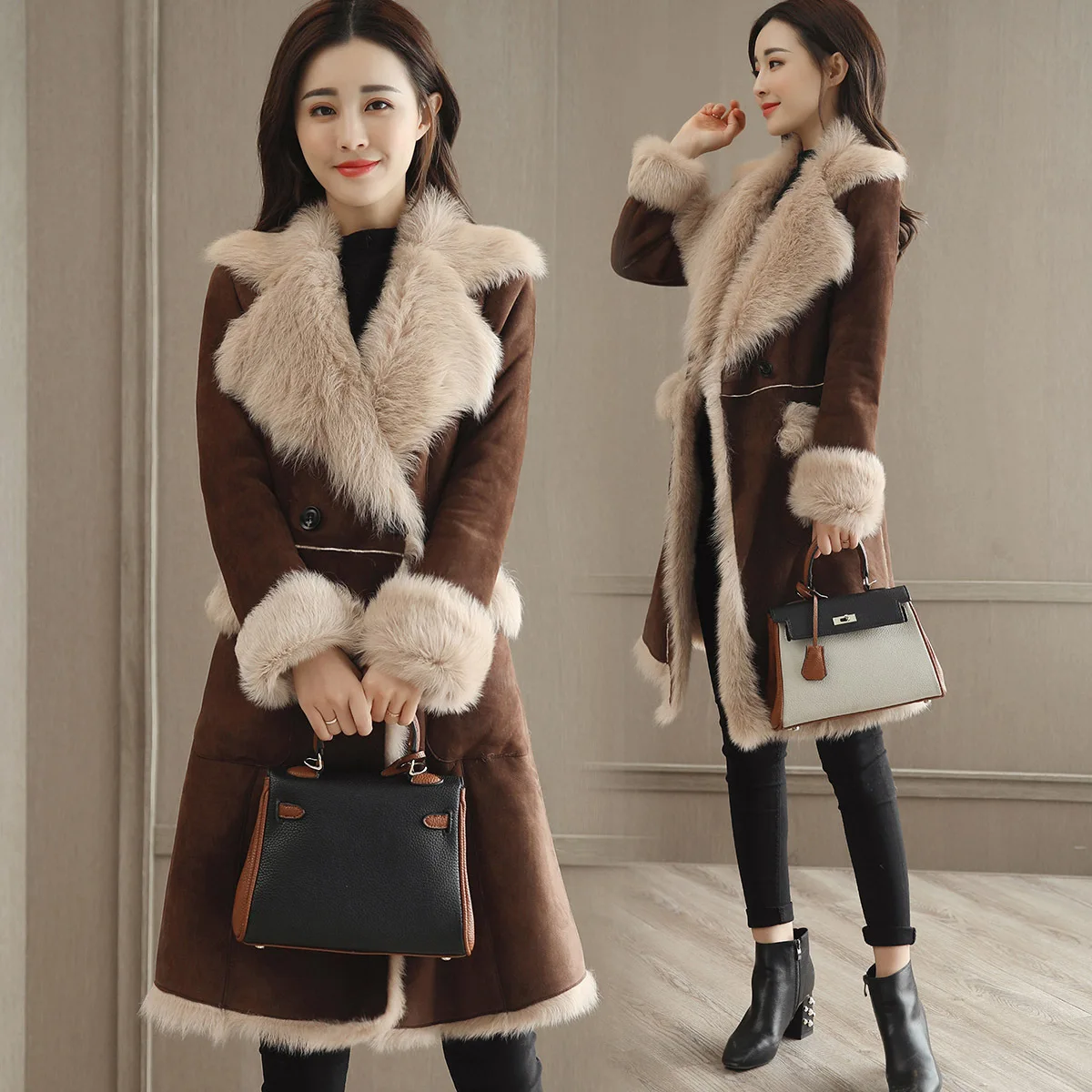 2019 Winter New Style Fashion Slim Fit Korean-style Trend Fur Mid-length Cotton Overcoat Women's 
2019 Winter New Style Fashion Slim Fit Korean-style Trend Fur Mid-length Cotton Overcoat Women's