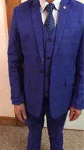 Shenrun-traje a cuadros para hombre, traje de cuadros ajustados para negocios, Formal, informal, para oficina, fiesta, graduación y boda, 3 piezas, primavera y otoño