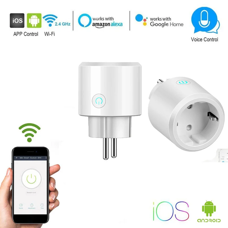 Smart Plug Wifi Plug Wifi Socket 100-240V Remote Control EU/US/AU Plug Mini Wifi Socket Working Alexa and Google Home
Smart Plug Wifi Plug Wifi Socket 100-240V Remote Control EU/US/AU Plug Mini Wifi Socket Working Alexa and Google Home