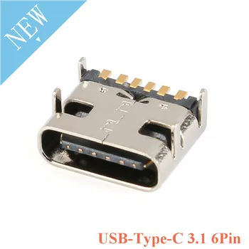 10pcs USB Type C 3.1 Female 6Pin SMT Socket Connector Micro 6 Pin Placement SMD DIP For PCB design DIY high current charging 6P
10pcs USB Type C 3.1 Female 6Pin SMT Socket Connector Micro 6 Pin Placement SMD DIP For PCB design DIY high current charging 6P