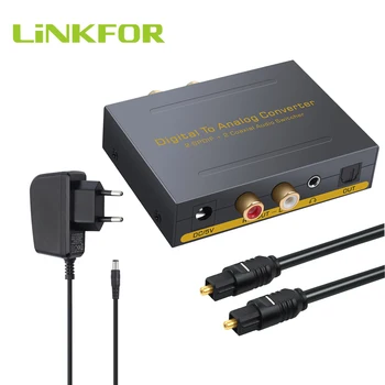 LiNKFOR 2 Optical SPDIF Toslink 2 Coaxial to L/R RCA 3.5mm Stereo Audio with Optical Switcher Digital to Analog aduio Converter
LiNKFOR 2 Optical SPDIF Toslink 2 Coaxial to L/R RCA 3.5mm Stereo Audio with Optical Switcher Digital to Analog aduio Converter