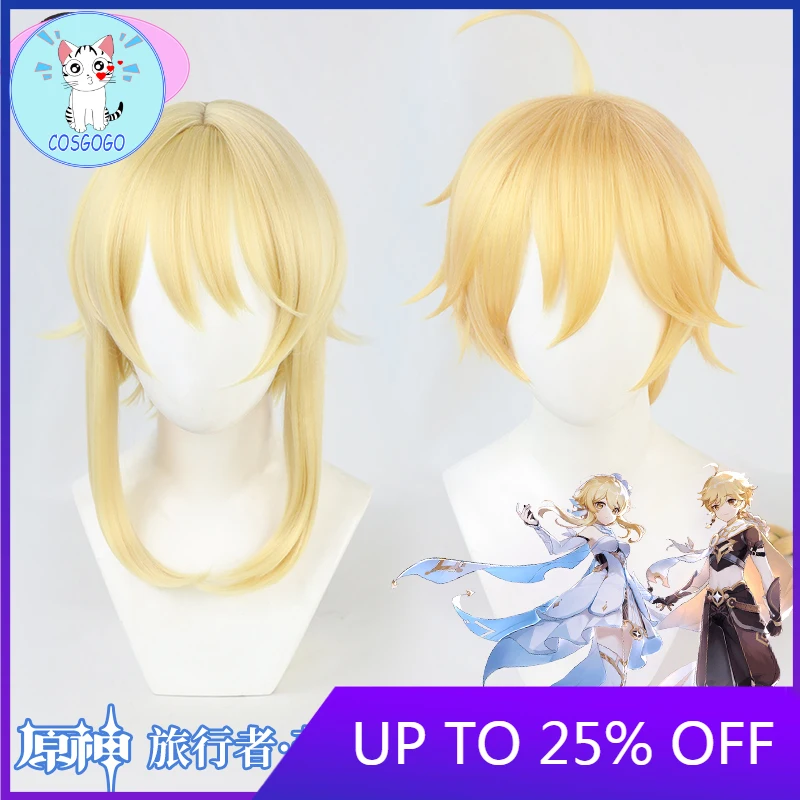 Game Genshin Impact Cosplay Costume Traveler Lumine Aether wigs Blonde Braid Long hair Women Men Costume Halloween wigs
Game Genshin Impact Cosplay Costume Traveler Lumine Aether wigs Blonde Braid Long hair Women Men Costume Halloween wigs