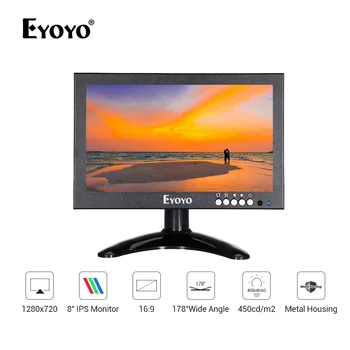 Eyoyo EM08G 8" LCD HD 1280X720 Monitor Mini TV & Computer Display Screen BNC Video Input Security Monitor With Speaker HDMI VGA
Eyoyo EM08G 8" LCD HD 1280X720 Monitor Mini TV & Computer Display Screen BNC Video Input Security Monitor With Speaker HDMI VGA