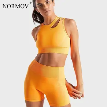 NORMOV Women Two Piece Set Running Quick-Dry Seamless Vest Ultra-Stretch Fitness High Waist Shorts Fitness Tracksuit Women
NORMOV Women Two Piece Set Running Quick-Dry Seamless Vest Ultra-Stretch Fitness High Waist Shorts Fitness Tracksuit Women