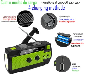 BADIDEAR Multi-function AM/FM/NOAA 4000mAh Radio Solar USB Hand generator Emergency Flashlight & Motion Sensor Light SOS Alarm
BADIDEAR Multi-function AM/FM/NOAA 4000mAh Radio Solar USB Hand generator Emergency Flashlight & Motion Sensor Light SOS Alarm