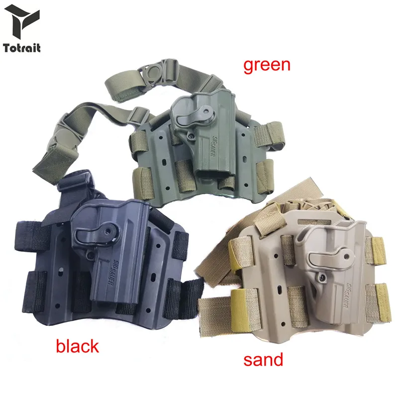 Totrait Tactical Pistol Sig Sauer SP220 Drop Leg Thigh Holster Military Combat hunting Airsoft Gun Accessories black/green/sand
Totrait Tactical Pistol Sig Sauer SP220 Drop Leg Thigh Holster Military Combat hunting Airsoft Gun Accessories black/green/sand