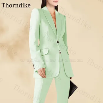 Thorndike Elegant Women Pant Suits Custom Made Blazer Jacket & High Waist Pants Vintage 2 Pieces-set OL Style Work Suits Set
Thorndike Elegant Women Pant Suits Custom Made Blazer Jacket & High Waist Pants Vintage 2 Pieces-set OL Style Work Suits Set