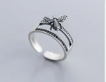 100% Retro Authentic REAL.925 Sterling Silver Fine Jewelry Double Rows with Insect honeybee Bee Ring GTLJ1514
100% Retro Authentic REAL.925 Sterling Silver Fine Jewelry Double Rows with Insect honeybee Bee Ring GTLJ1514