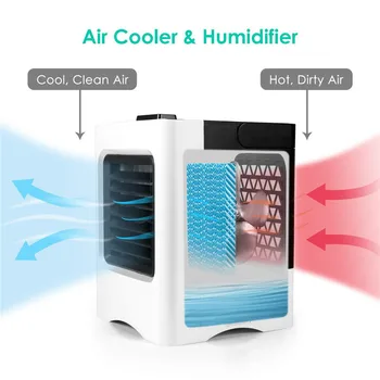 Mini Personal Air Cooler Humidifier Portable USB Cooling Fan Air Evaporative Cooler Air Conditioner Table Fan w/Ice Water Tank
Mini Personal Air Cooler Humidifier Portable USB Cooling Fan Air Evaporative Cooler Air Conditioner Table Fan w/Ice Water Tank