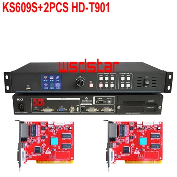 KS609S+2PCS HD-T901 LED Video Processor Input USB/HDMI/DVI/VGA/CVBS/SDI Only work with HD-R5018 HD-R501 HD-R500 LVP300 Hot Sales
KS609S+2PCS HD-T901 LED Video Processor Input USB/HDMI/DVI/VGA/CVBS/SDI Only work with HD-R5018 HD-R501 HD-R500 LVP300 Hot Sales