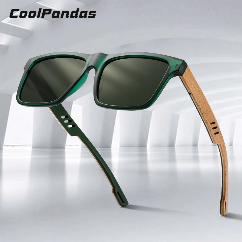 Фото Солнцезащитные очки с деревянными дужками UV400 для мужчин и женщин