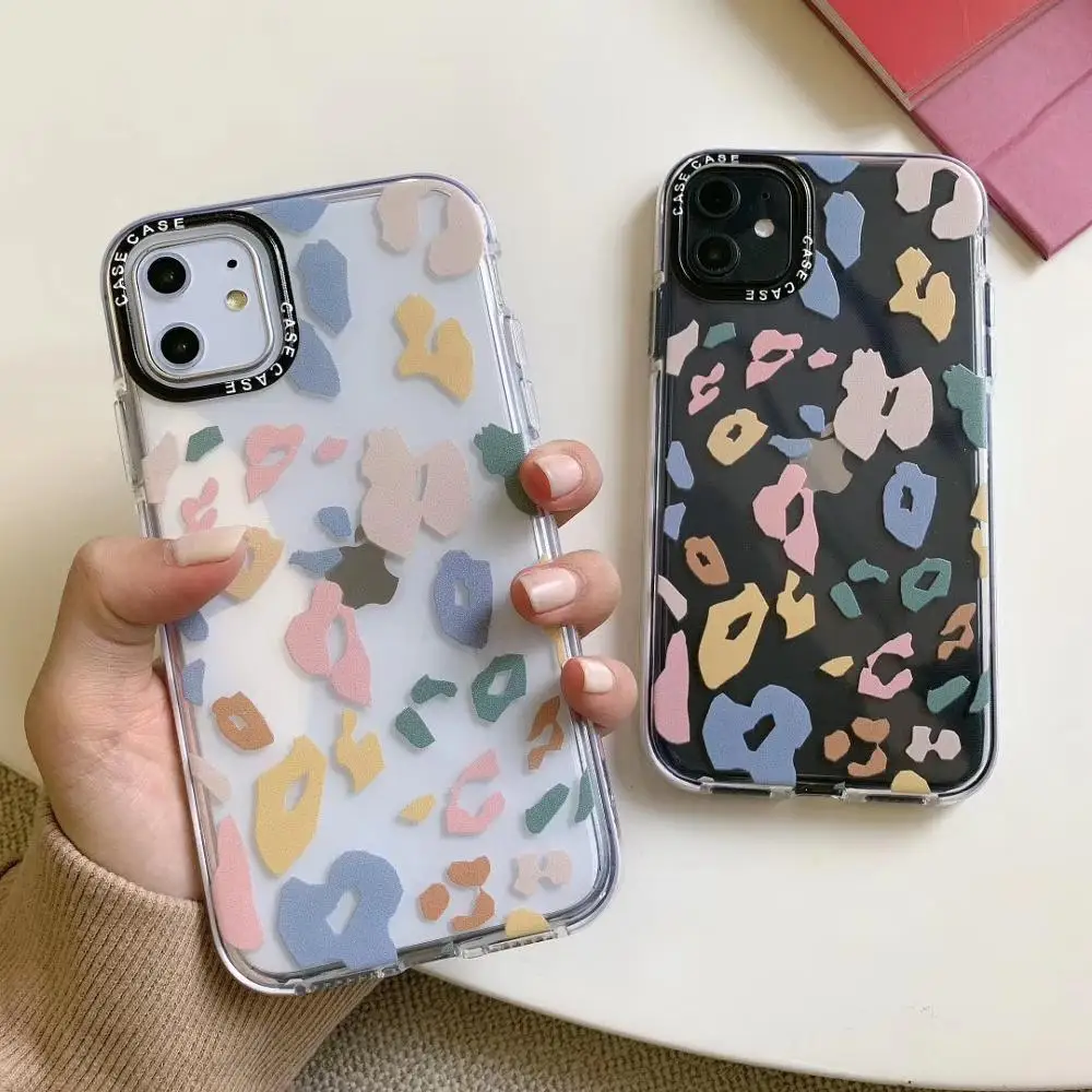 Противоударный чехол-бампер с леопардовым принтом для iphone 11 Pro Max X XS XR мягкий