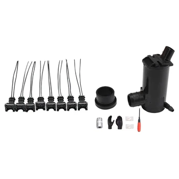 9 Pcs Car Accessories: 1 Pcs Black Windshield Washer Pump & 8 Pcs Fuel Injector Connector Wiring Plugs Clips
9 Pcs Car Accessories: 1 Pcs Black Windshield Washer Pump & 8 Pcs Fuel Injector Connector Wiring Plugs Clips