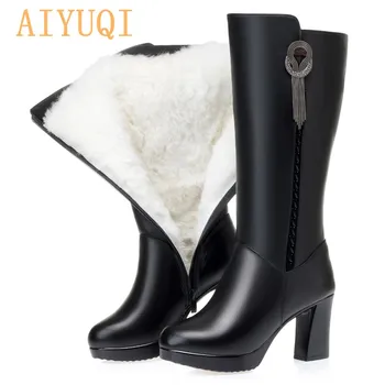AIYUQI Women Boots High Heel Winter 2020 New Genuine Leather Women High Boots Thick Fashion Warm Shiny Ladies Motorcycle Boots
AIYUQI Women Boots High Heel Winter 2020 New Genuine Leather Women High Boots Thick Fashion Warm Shiny Ladies Motorcycle Boots