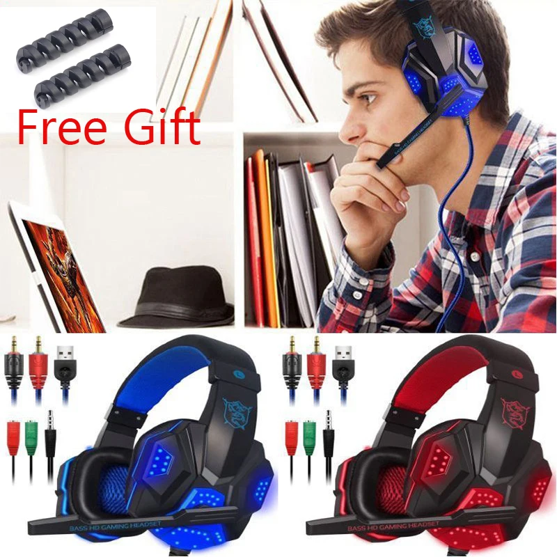 DSstyles Stereo Over-Ear Gaming Headset for PC Gaming Console with RGB LED Noise Cancelling Headphone Headset Gamer
DSstyles Stereo Over-Ear Gaming Headset for PC Gaming Console with RGB LED Noise Cancelling Headphone Headset Gamer
