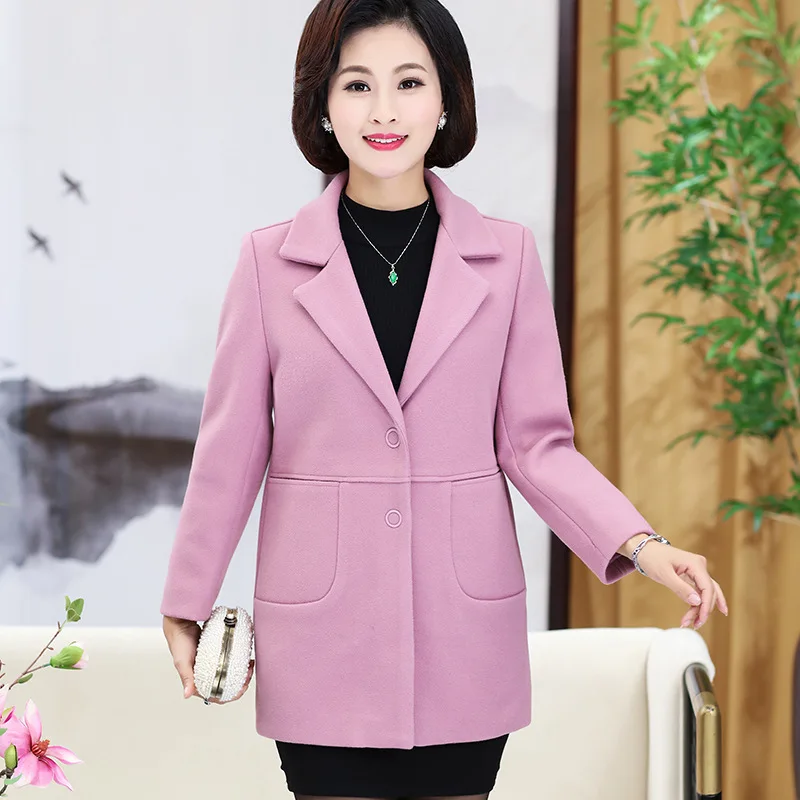Mom Autumn Clothing Mid-length Woolen Jacket 2018 Autumn And Winter New Style 40-Year-Old Middle-aged WOMEN'S Apparels Simple El
Mom Autumn Clothing Mid-length Woolen Jacket 2018 Autumn And Winter New Style 40-Year-Old Middle-aged WOMEN'S Apparels Simple El