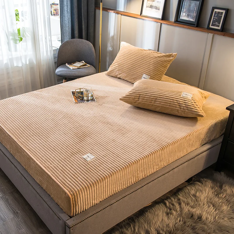 Home Bed Linen Elastic Fitted Sheet Bed Sheet Double Couple Queen Size Winter Warm Flannel Mattress Cover 180*200cm Bedspread
Home Bed Linen Elastic Fitted Sheet Bed Sheet Double Couple Queen Size Winter Warm Flannel Mattress Cover 180*200cm Bedspread