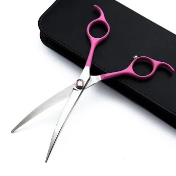 6.5 inch Professional Pet Scissors downward Curved Scissors 440C Dog Curved shears pet Dog grooming pink yellow color
6.5 inch Professional Pet Scissors downward Curved Scissors 440C Dog Curved shears pet Dog grooming pink yellow color