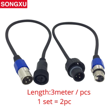 3m Waterproof DMX Cable 3 Pins male to female Extend Cable for Par Light DMX signal transmission/SX-AC030
3m Waterproof DMX Cable 3 Pins male to female Extend Cable for Par Light DMX signal transmission/SX-AC030