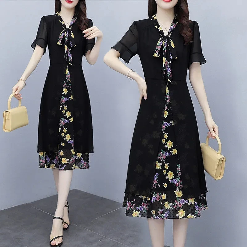 Black Print Dress For Women Summer 2023 New Elegant Noble Female Stitching Thin Mother Dresses Black Chiffon Floral Vestidos 32
Black Print Dress For Women Summer 2023 New Elegant Noble Female Stitching Thin Mother Dresses Black Chiffon Floral Vestidos 32