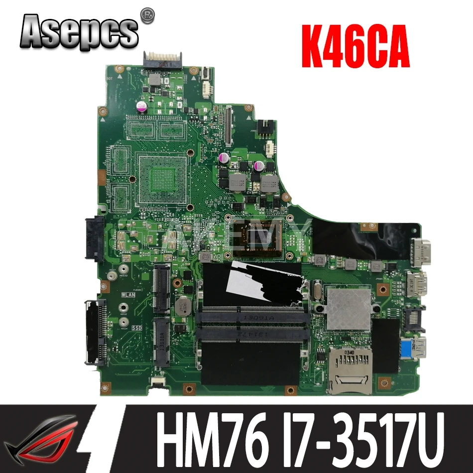 Akemy K46CA Материнская плата ноутбука для ASUS A46C S46C E46C K46CB K46CM материнская SLJ8E HM76 I7-3517U