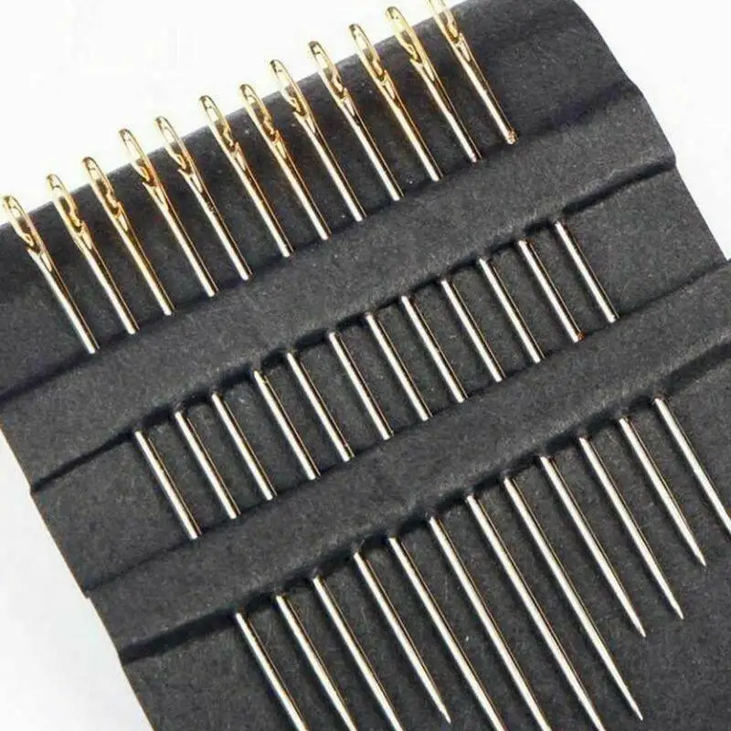 12pcs/set Self-Threading Sewing Needles Assorted Sizes Stainless Steel Thread Stitching Pins Big Eye Set for DIY Jewelry Making
12pcs/set Self-Threading Sewing Needles Assorted Sizes Stainless Steel Thread Stitching Pins Big Eye Set for DIY Jewelry Making