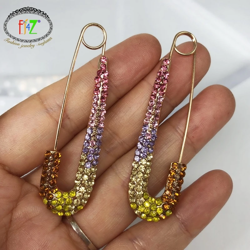 F.J4Z Brand Sparkling Rhinestone Earrings Fashion Punk Big Pin Piercing Earrings Hot T-Show Earrings Jewelry Dropship
F.J4Z Brand Sparkling Rhinestone Earrings Fashion Punk Big Pin Piercing Earrings Hot T-Show Earrings Jewelry Dropship