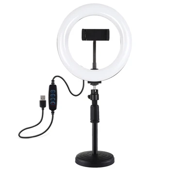 PULUZ PKT3079B 7.9 Inch 20CM LED Ring Light Fill Light 3 Modes Dimmable USB LED Curved Ring Light Photography Photo Studio Kits
PULUZ PKT3079B 7.9 Inch 20CM LED Ring Light Fill Light 3 Modes Dimmable USB LED Curved Ring Light Photography Photo Studio Kits