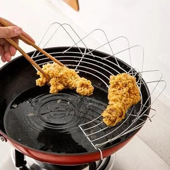 Stainless Steel Oil Drain Frying Rack Fritters Filter Oil Net Home Semi circular Folding Baking Cooking Oil Drip Filter
Stainless Steel Oil Drain Frying Rack Fritters Filter Oil Net Home Semi circular Folding Baking Cooking Oil Drip Filter