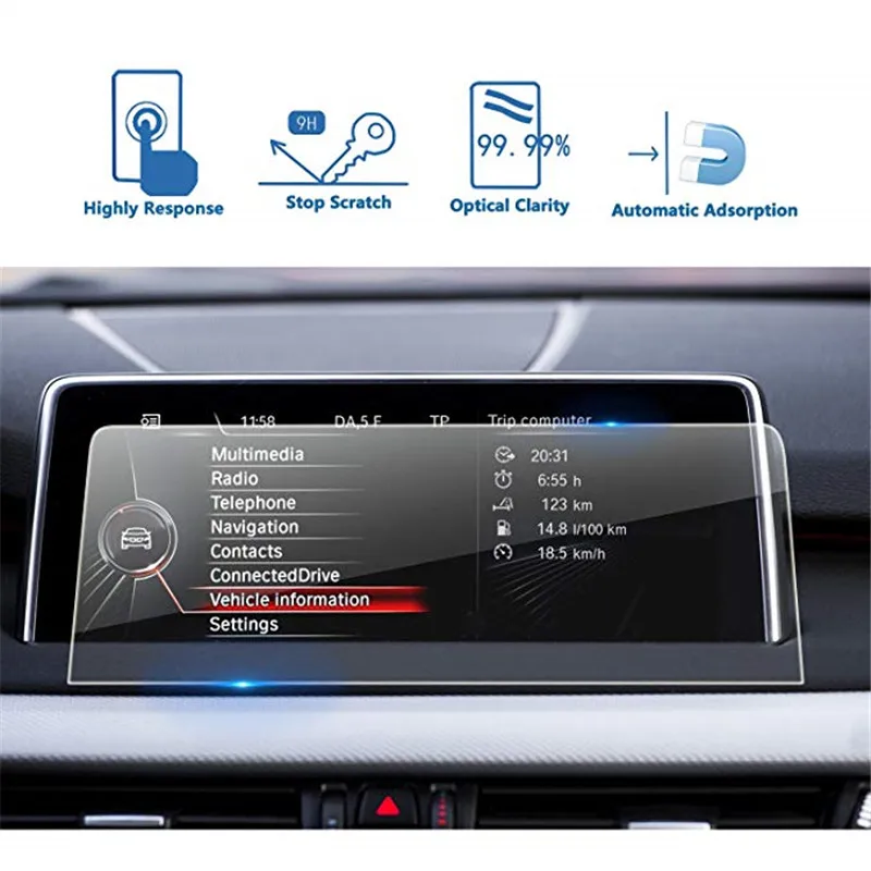 For BMW X5 / X6 2014-2018 F15 F16 Screen Car Navigation Screen Protector Tempered Glass Touch Screen Protector
For BMW X5 / X6 2014-2018 F15 F16 Screen Car Navigation Screen Protector Tempered Glass Touch Screen Protector