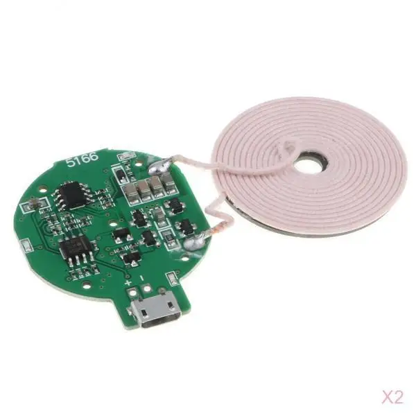 2pcs Qi Wireless Charger PCBA Circuit Board With Coil For Phone Charging 2pcs Qi Wireless Charger PCBA Circuit Board With Coil For Phone Charging