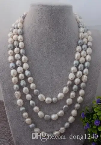 Natural 80 '' Multi color baroque pearl necklace 8-9mm
Natural 80 '' Multi color baroque pearl necklace 8-9mm