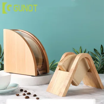 GUNOT Wooden Coffee Filter Holder Hand Drip Coffee Filter Paper Holder Storage Rack Coffee Filter Container Countertop Stand
GUNOT Wooden Coffee Filter Holder Hand Drip Coffee Filter Paper Holder Storage Rack Coffee Filter Container Countertop Stand