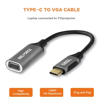 Type C to Female VGA Cable Adapter USBC USB 3.1 to VGA Adaptor for MacBook Pro MacBook Air 2019 Chromebook Samsung Galaxy S9/S8
Type C to Female VGA Cable Adapter USBC USB 3.1 to VGA Adaptor for MacBook Pro MacBook Air 2019 Chromebook Samsung Galaxy S9/S8