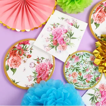 High Quality Hawaiian Garden Party Disposable Tableware Flower Plate Paper Cup Napkin Summer Birthday Wedding Party Supplies
High Quality Hawaiian Garden Party Disposable Tableware Flower Plate Paper Cup Napkin Summer Birthday Wedding Party Supplies