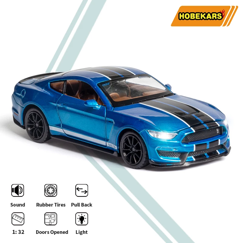 HOBEKARS 1:32 Alloy Model Car SHELBY GT350 Diecast Toy Vehicles With Sound Light Simulation Sport Car Toys For Kids Collection
HOBEKARS 1:32 Alloy Model Car SHELBY GT350 Diecast Toy Vehicles With Sound Light Simulation Sport Car Toys For Kids Collection