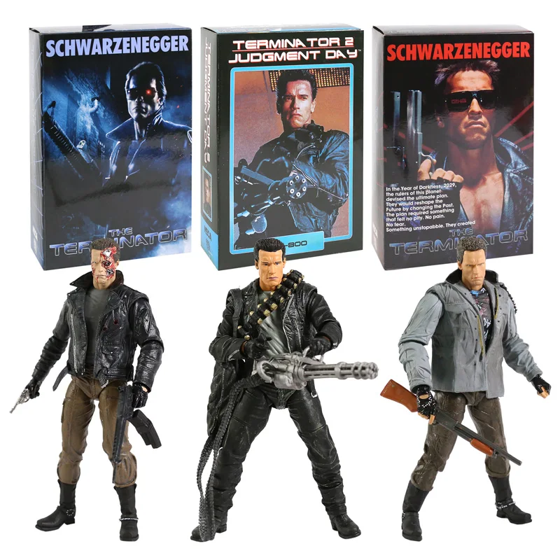 NECA Terminator T-800 Арнольд Шварценеггер Tech Noir/Полиция штурмовая фигурка из ПВХ