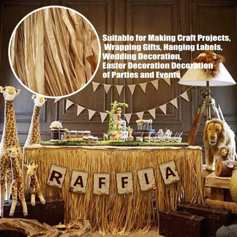 200M Raffia Paper Twine Rope Ribbon Bouquet DIY Party Gift Bottle Box Packaging Wrap Crafts For Party Wedding Decoration
200M Raffia Paper Twine Rope Ribbon Bouquet DIY Party Gift Bottle Box Packaging Wrap Crafts For Party Wedding Decoration