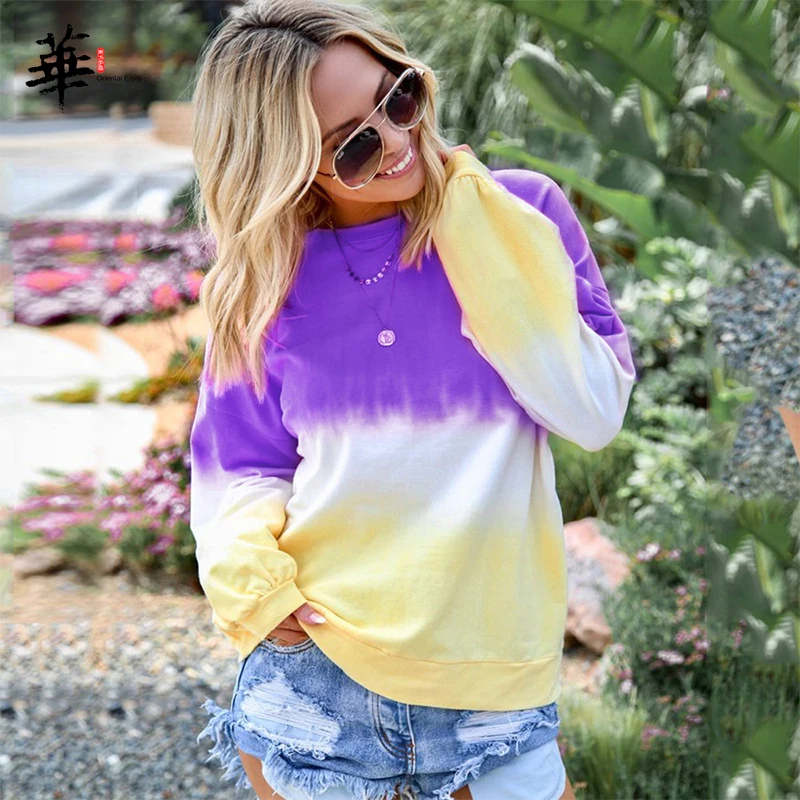 5XL Plus Size Multicolor Loose Rainbow Gradient Long Sleeve Sweatshirt Round Neck Pullover Autumn Casual Women Sweatshirts
5XL Plus Size Multicolor Loose Rainbow Gradient Long Sleeve Sweatshirt Round Neck Pullover Autumn Casual Women Sweatshirts