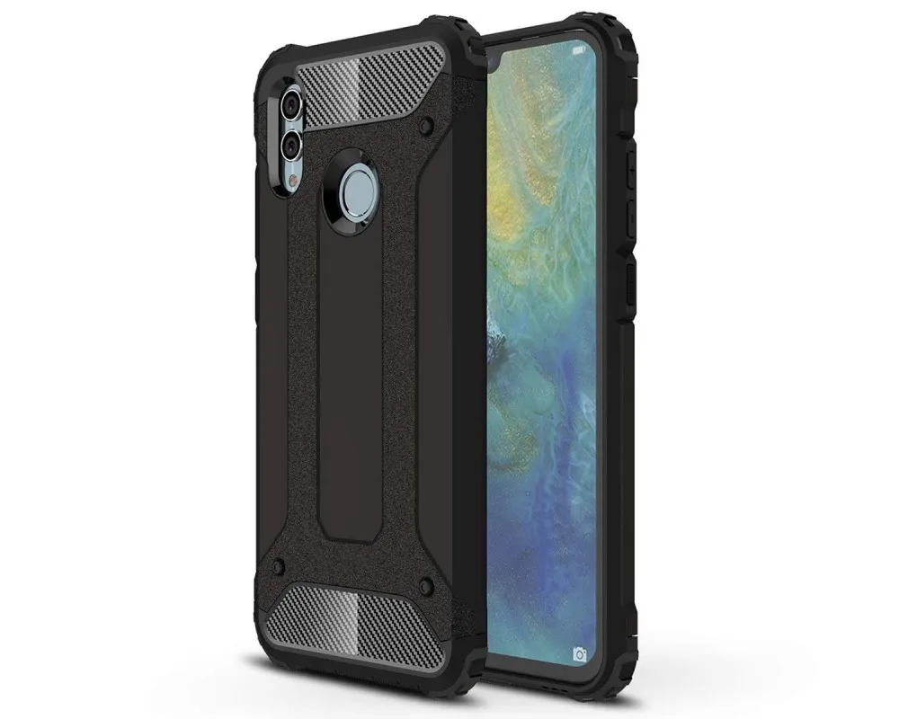 Гибридный жесткий защитный чехол (Pc + Tpu) черный для Huawei P Smart 2019 / Honor 10 Lite|Бамперы| |