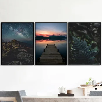 Nordic Sunset Starlight Landscape Poster Mountain Bridge Leaf Canvas Painting Wall Art Pictures For Living Room Home Decor
Nordic Sunset Starlight Landscape Poster Mountain Bridge Leaf Canvas Painting Wall Art Pictures For Living Room Home Decor