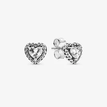 Genuine 925 Sterling Silver Elevated Heart Stud Earrings for Women Wedding Earring Statement Jewelry Brincos bijoux 2020
Genuine 925 Sterling Silver Elevated Heart Stud Earrings for Women Wedding Earring Statement Jewelry Brincos bijoux 2020