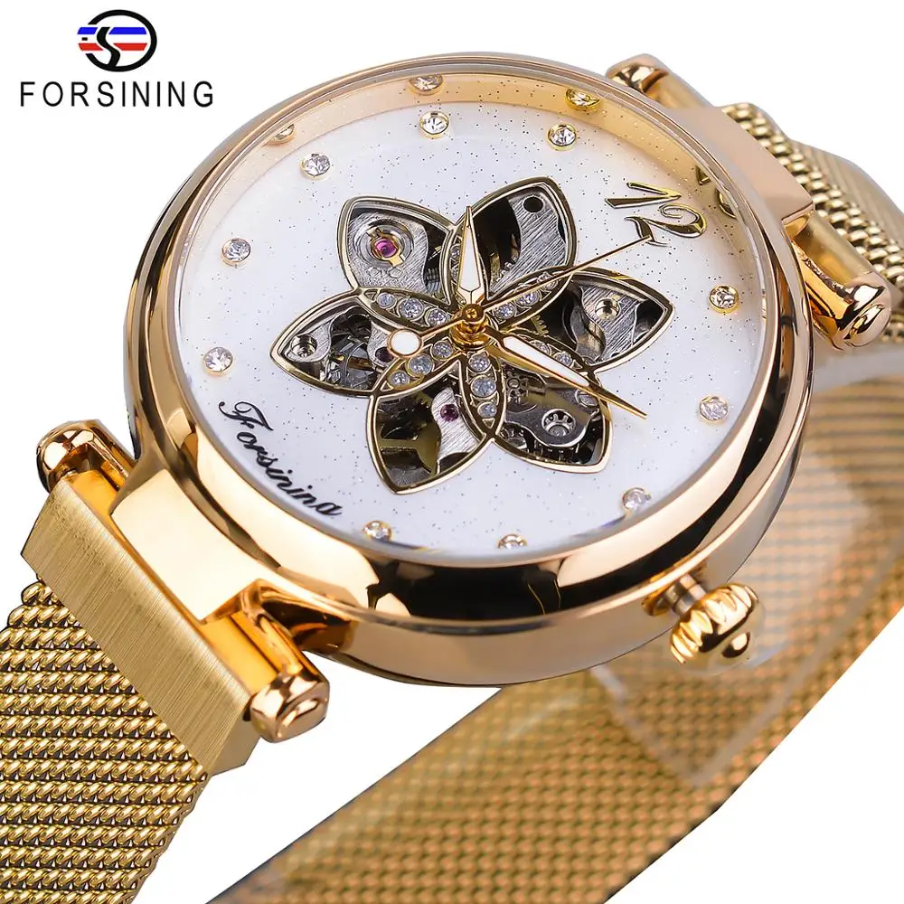 Forsining 2019 Womens Watch Top Brand Luxury Creative Diamond Female Watch Automatic Mechanical Waterproof Luminous Mesh Clock
Forsining 2019 Womens Watch Top Brand Luxury Creative Diamond Female Watch Automatic Mechanical Waterproof Luminous Mesh Clock