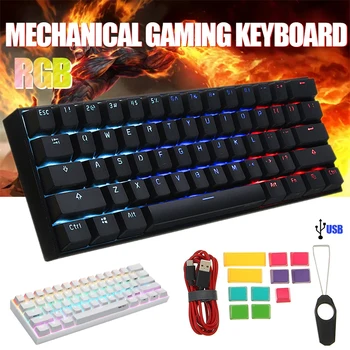 For PC Computer Laptop 1pc bluetooth 4.0 Type-C Dual Mode Gaming Keyboard Wireless RGB Backlit 61 Keys Mechanical Keypad Pohiks
For PC Computer Laptop 1pc bluetooth 4.0 Type-C Dual Mode Gaming Keyboard Wireless RGB Backlit 61 Keys Mechanical Keypad Pohiks