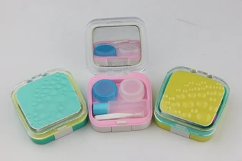 With mirror tweezers Contact lens case Water drop pattern Square Lens storage box Unisex Student style
With mirror tweezers Contact lens case Water drop pattern Square Lens storage box Unisex Student style