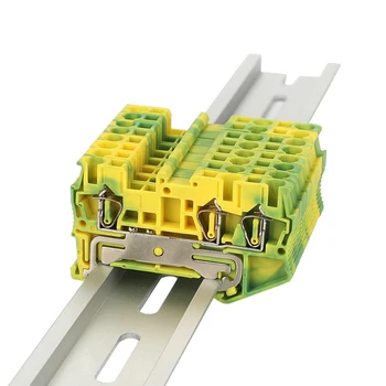 Din Rail Terminal Blocks10Pcs ST-2.5TWIN PE Connectors Return Pull Type Three Conductor Spring Ground PE Wire Conductor
Din Rail Terminal Blocks10Pcs ST-2.5TWIN PE Connectors Return Pull Type Three Conductor Spring Ground PE Wire Conductor