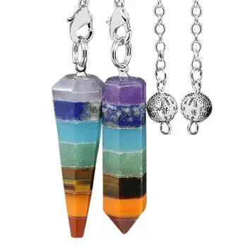 1 Pc 7 Chakra Stacked Layered Rainbow Healing Heart Crystal Dowsing Divination Pendulums Hexagon Point Stones Pendant Jewelry
1 Pc 7 Chakra Stacked Layered Rainbow Healing Heart Crystal Dowsing Divination Pendulums Hexagon Point Stones Pendant Jewelry